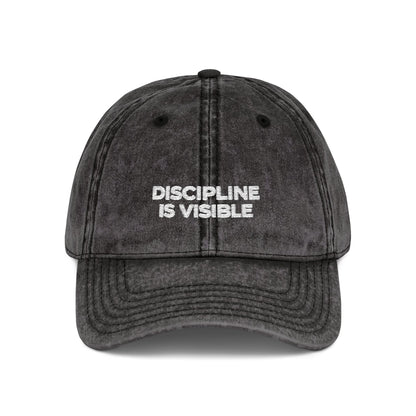 Vintage Embroidered Cap - "Discipline Is Visible" Distressed Baseball Hat