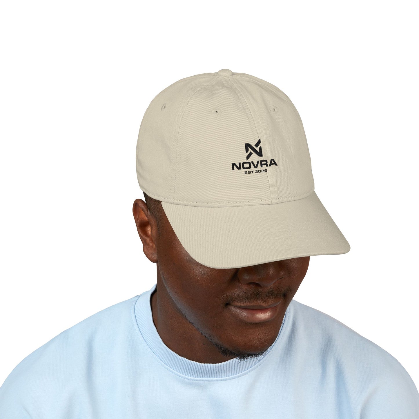 Organic Embroidered Baseball Cap — NOVRA Logo