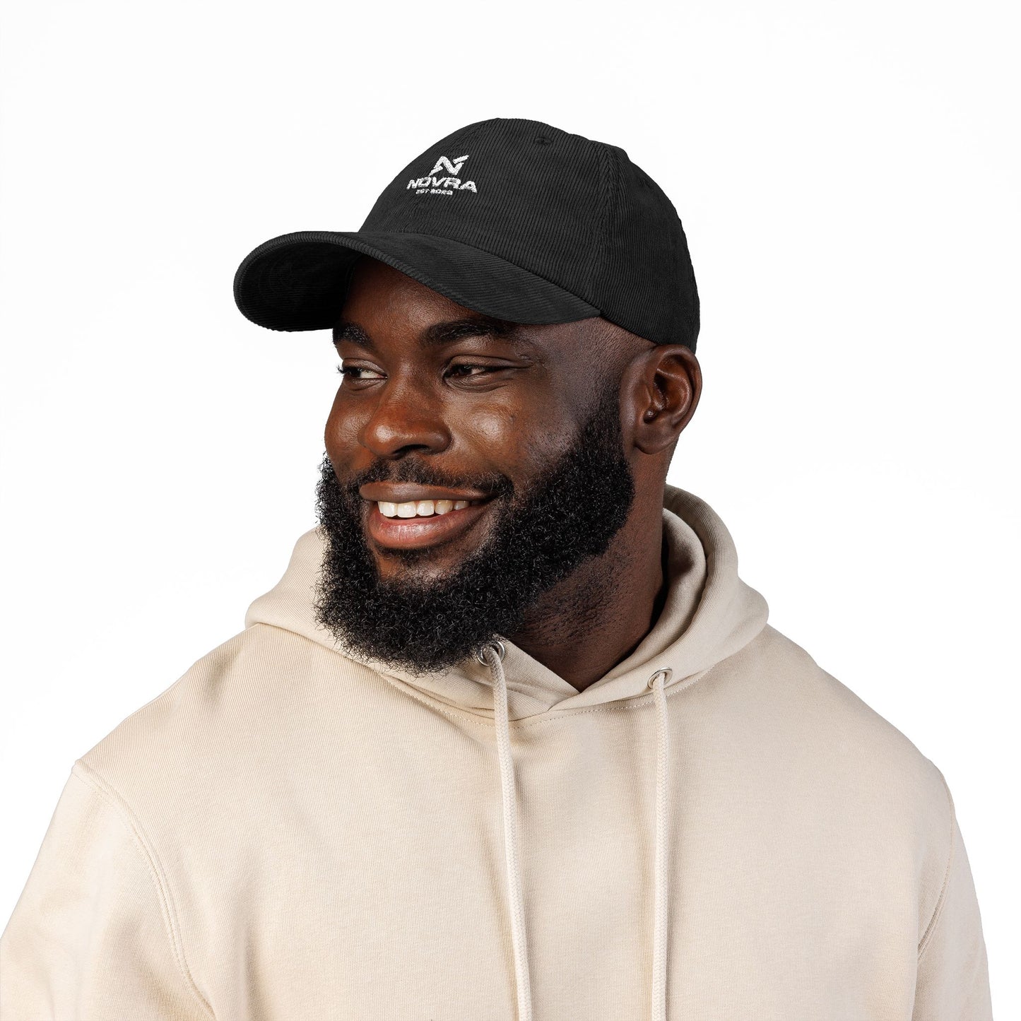 Vintage Corduroy Embroidered Cap — NOVRA Logo Dad Hat