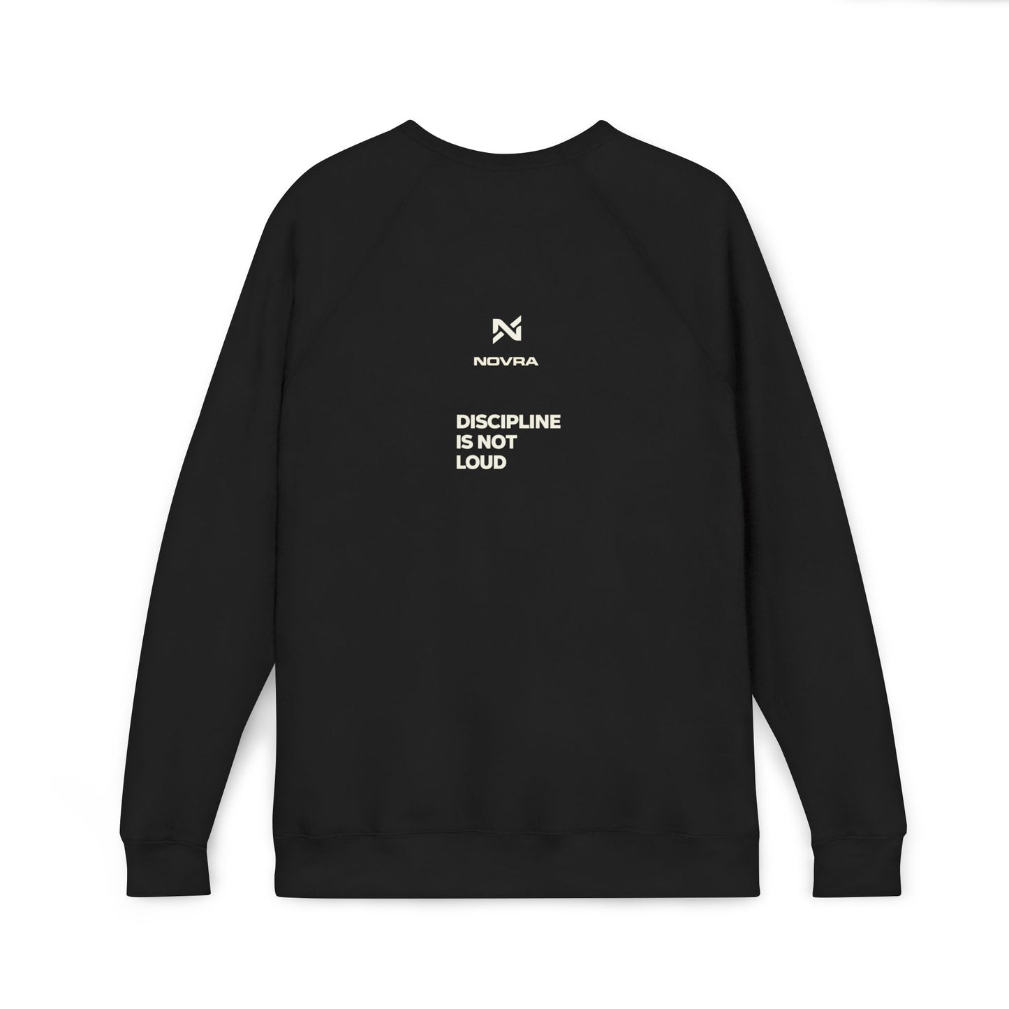 Discipline Is Visible Sweatshirt — Minimal Motivational Raglan Crewneck