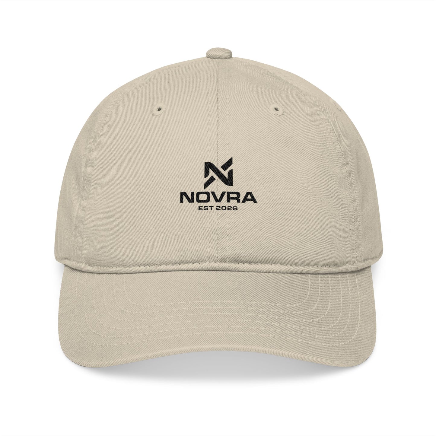Organic Embroidered Baseball Cap — NOVRA Logo