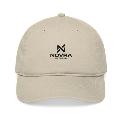 Organic Embroidered Baseball Cap — NOVRA Logo
